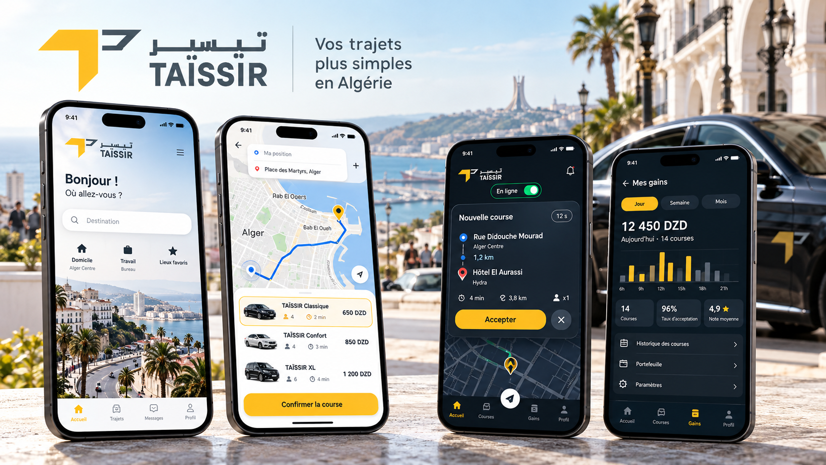 Présentation des applications mobiles TAÏSSIR